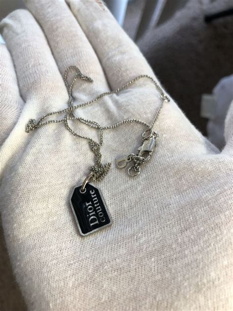 dior dog tag necklace|dior dog accessories.